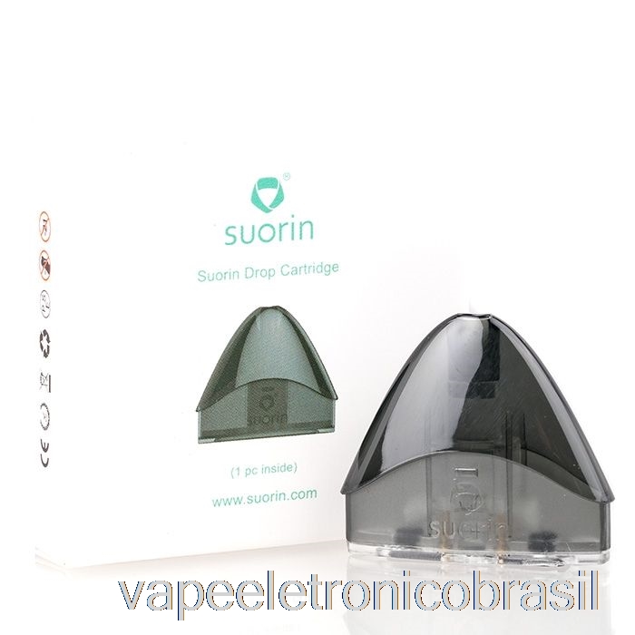 Vape Eletronico Suorin Drop Replacement Pod Cartuchos Pacote De Cinco Pacotes - Preto